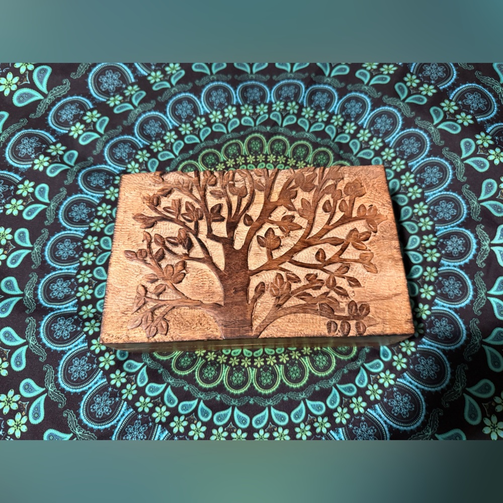 Urban Outfitters Wooden Jewelry Organizer with Tree Design